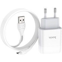 Сетевое зарядное устройство HOCO C72A Glorious Charger set 10.5W White (6931474713001)