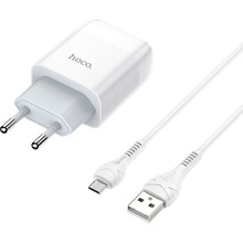 Сетевое зарядное устройство HOCO C72A Glorious Charger set 10.5W White (6931474713001)