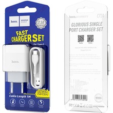 Зарядний пристрій HOCO C72A Glorious Charger set 10.5W White (6931474713018)