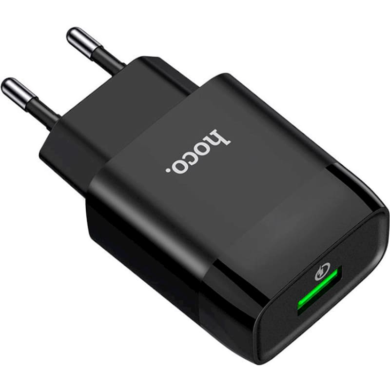 Зарядний пристрій HOCO C72Q Glorious QC3.0 18W Black (6931474732507) Потужність 18