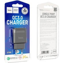 Зарядний пристрій HOCO C72Q Glorious QC3.0 18W Black (6931474732507)