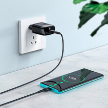 Сетевое зарядное устройство HOCO C72Q Glorious single port QC3.0 charger set Type-C 18W Black (6931474732545)