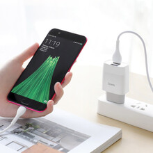 Сетевое зарядное устройство HOCO C73A Glorious dual port charger set Micro 12W White (6931474713063)