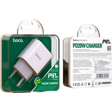 Сетевое зарядное устройство HOCO C76A Plus Speed source PD20W charger White (6931474746917)