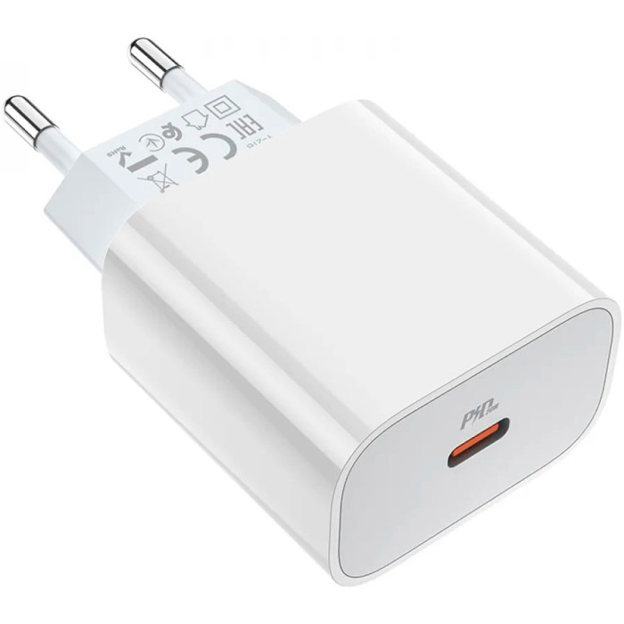 Сетевое зарядное устройство HOCO C76A Plus Speed source PD20W charger White (6931474746917) Тип сетевое зарядное устройство