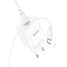 Сетевое зарядное устройство HOCO C76A Pro Majestic single port PD30W charger set Type-C to Type-C EU White (6942007616324)