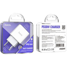 Зарядний пристрій HOCO C76A Pro Majestic single port PD30W charger White (6942007616300)