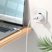 Сетевое зарядное устройство HOCO C80A Plus Rapido PD20W+QC3.0 charger set Type-C to Type-C White (6931474779908)