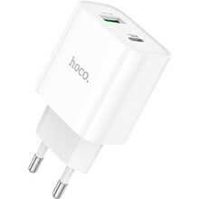 Сетевое зарядное устройство HOCO C80A Plus Rapido PD20W+QC3.0 charger set Type-C to Type-C White (6931474779908)