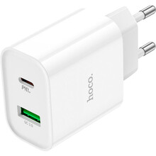 Сетевое зарядное устройство HOCO C80A Plus Rapido PD20W+QC3.0 charger White (6931474779885)