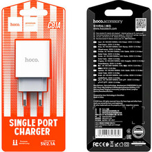 Зарядний пристрій HOCO C81A Asombroso single port charger 10.5W White (6931474727930)