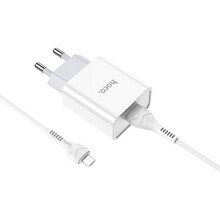 Зарядний пристрій HOCO C81A Asombroso single port charger set Micro 10.5W White (6931474727954)