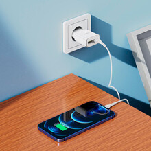 Сетевое зарядное устройство HOCO C88A Star round dual port charger set iP 12W White (6931474749512)