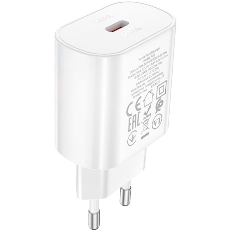 Сетевое зарядное устройство HOCO N22 Jetta PD 25W White (6931474760067)