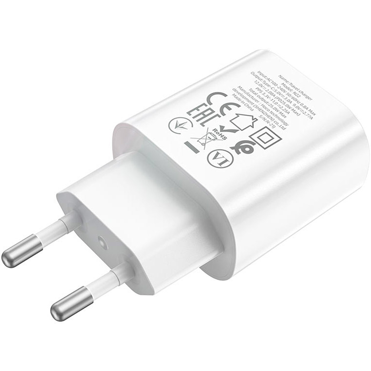 Сетевое зарядное устройство HOCO N22 Jetta PD 25W White (6931474760067) Кабель отсутствует