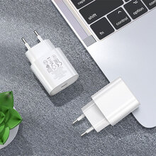 Зарядний пристрій HOCO N22 Jetta Charger set PD 25W (EU) White (6931474760081)