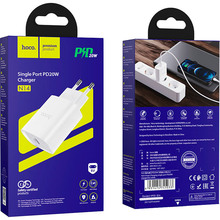 Сетевое зарядное устройство HOCO N14 Smart Charging Single Port PD20W White (6931474745026)