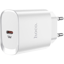 Сетевое зарядное устройство HOCO N14 Smart Charging Single Port PD20W White (6931474745026)