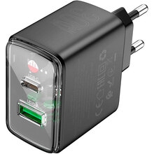 Зарядний пристрій HOCO CS42A Smart PD30W+QC3.0 (EU) Black (6942007620765)