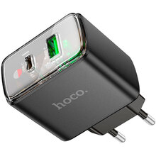 Зарядний пристрій HOCO CS42A Smart PD30W+QC3.0 (EU) Black (6942007620765)