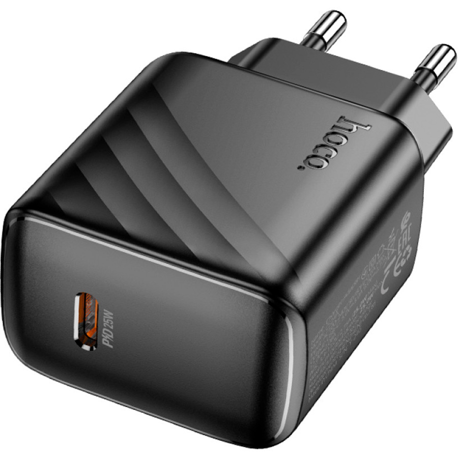 Зарядний пристрій HOCO CS24A Puerto PD25W (EU) Black (6942007639750) Вихідний роз'єм USB Type-C