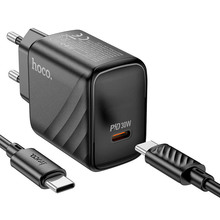 Зарядний пристрій HOCO CS22A Value PD30W Charger Set Black (6942007609937)
