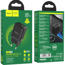 Зарядний пристрій HOCO N28 PD20W+QC3.0 Black (6931474783509)