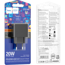 Зарядний пристрій HOCO CS14A Ocean PD20W+QC3.0 Black (6942007603898)