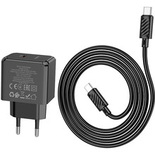 Сетевое зарядное устройство HOCO CS13A Ocean PD20W Charger Set Black (6942007603843)