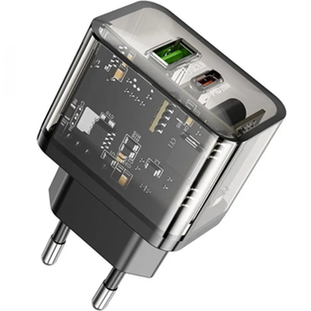 Зарядний пристрій HOCO N34 PD20W+QC3.0 Black (6931474799166)