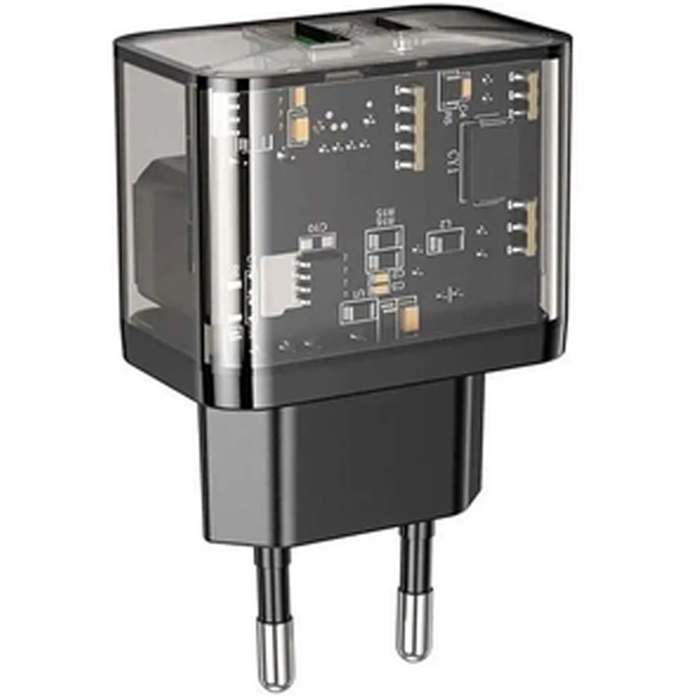 Зарядний пристрій HOCO N34 PD20W+QC3.0 Black (6931474799166) Потужність 20