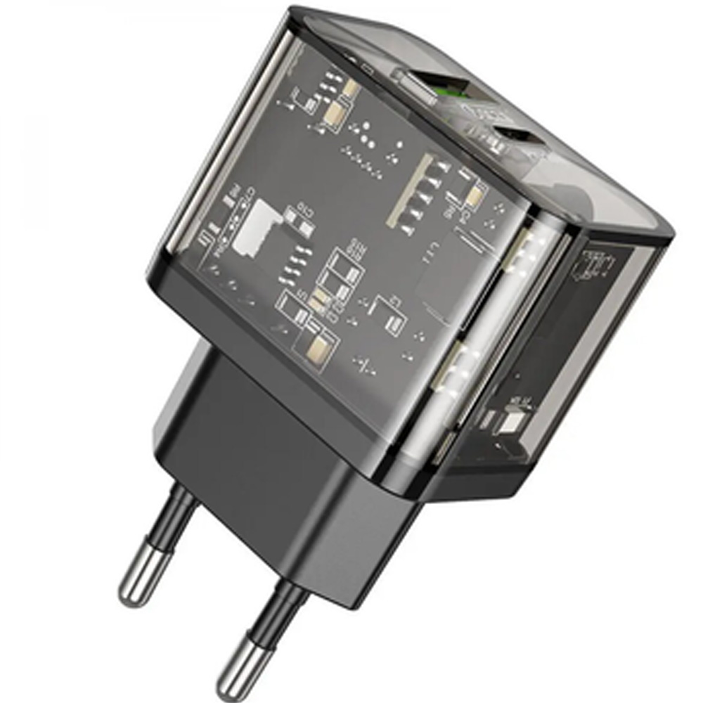 Зарядний пристрій HOCO N34 PD20W+QC3.0 Black (6931474799166) Вихідний роз'єм USB Type-C