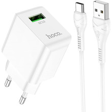 Зарядний пристрій HOCO C98A Proton QC3.0 Charger Set White (6931474766878)