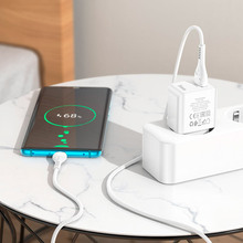 Сетевое зарядное устройство HOCO C98A Proton QC3.0 Charger Set White (6931474766878)