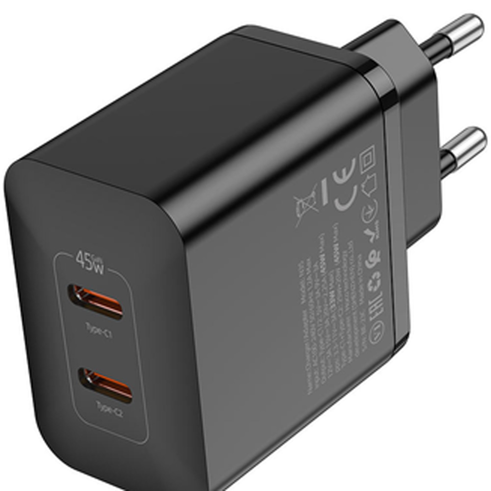 Зарядний пристрій HOCO N35 PD45W Black (6931474797193) Тип мережевий зарядний пристрій