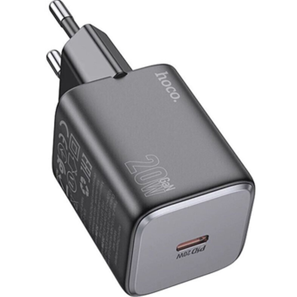 Зовнішній вигляд Зарядний пристрій HOCO N40 PD20W Black (6942007616966)