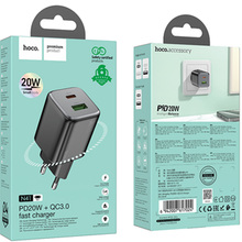 Мережевий зарядний пристрій HOCO N41 PD20W Black (6942007617024)