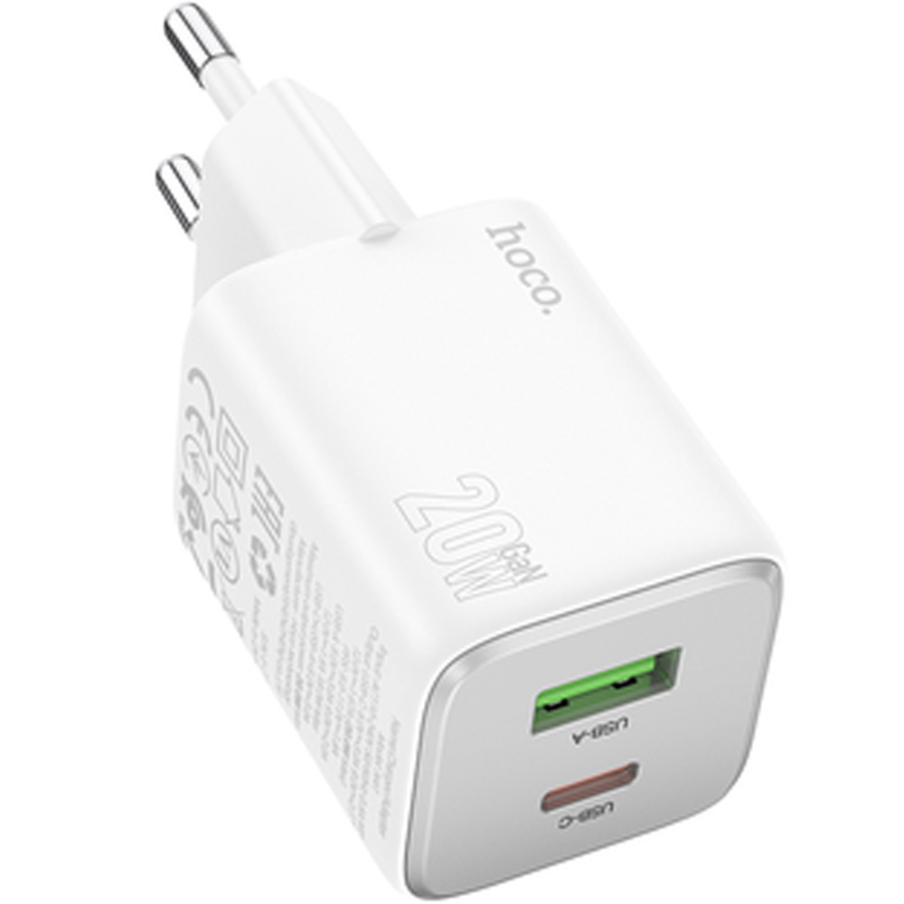Мережевий зарядний пристрій HOCO N41 PD20W White (6942007617031) Потужність 20