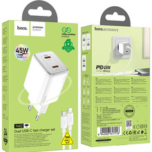 Сетевое зарядное устройство HOCO N42 PD45W White (6942007617116)
