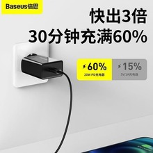 Сетевое зарядное устройство BASEUS Speed Mini 20W Black (CCFS-SN01)