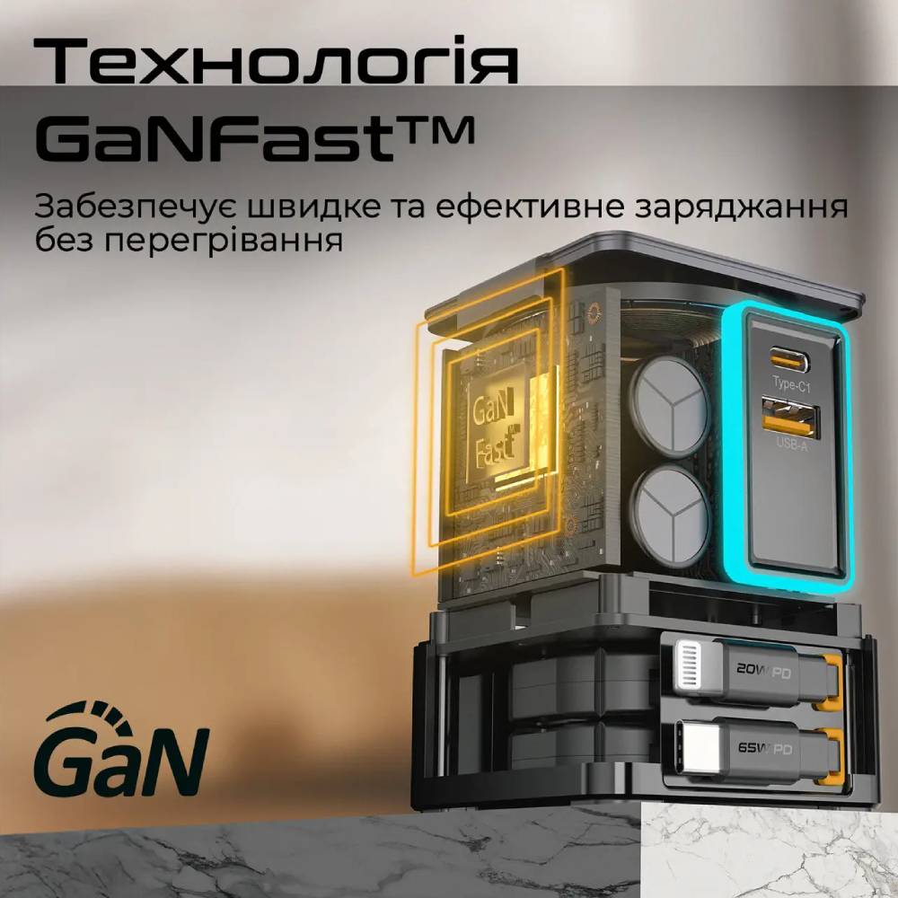 Беспроводное зарядное устройство PROMATE PowerSync-105 Black (powersync-105) Кабель несъемный