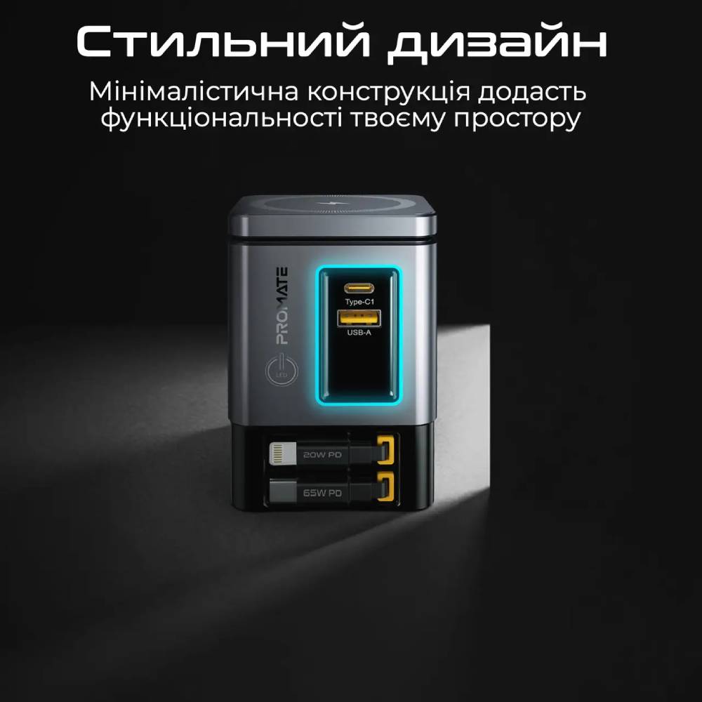 Беспроводное зарядное устройство PROMATE PowerSync-105 Black (powersync-105) Мощность 105