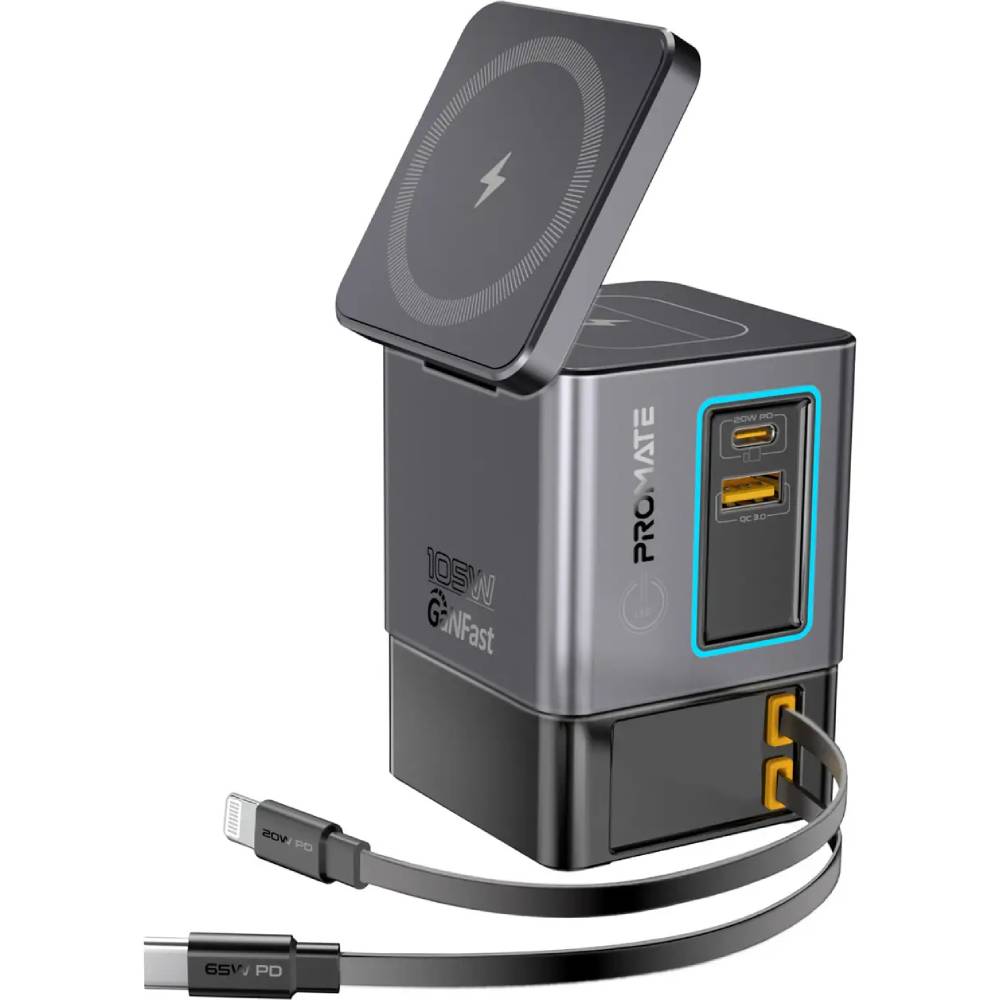 Беспроводное зарядное устройство PROMATE PowerSync-105 Black (powersync-105)