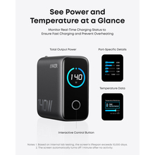 Мережевий зарядний пристрій ANKER Laptop GaN Charger 140W 3xUSB-C PD3.1 & 1xUSB-A w Display and Cable Black (B2697GZ1)