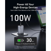 Зарядний пристрій ANKER GaNPrime Charger 100W 2xUSB-C PD & 1xUSB-A Foldable Silver (A2688341)