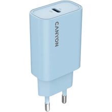 Зарядний пристрій CANYON OnCharge 30CL 1xPD Type-C 30W Light Blue (CNE-CHA30CLLBL)