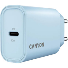 Зарядний пристрій CANYON OnCharge 30CL 1xPD Type-C 30W Light Blue (CNE-CHA30CLLBL)