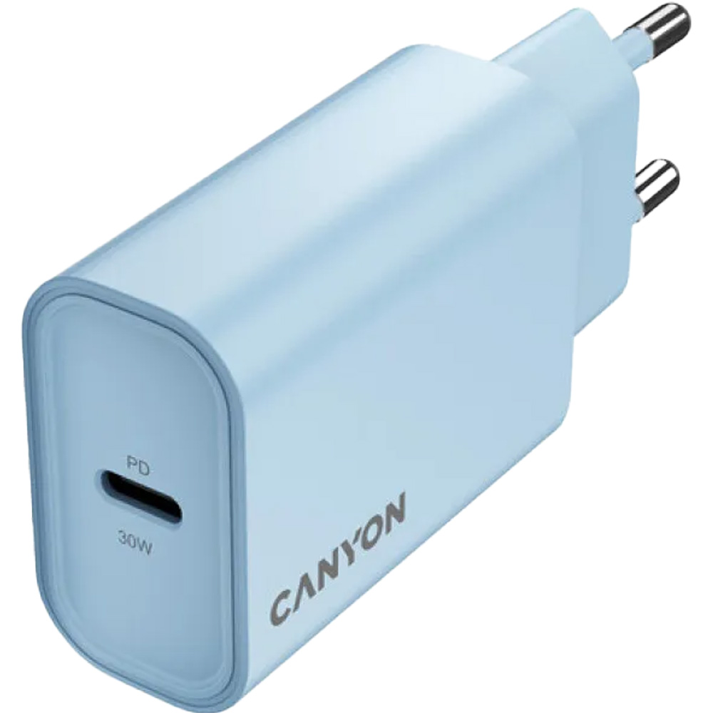 Зарядний пристрій CANYON OnCharge 30CL 1xPD Type-C 30W Light Blue (CNE-CHA30CLLBL) Вихідний роз'єм USB Type-C