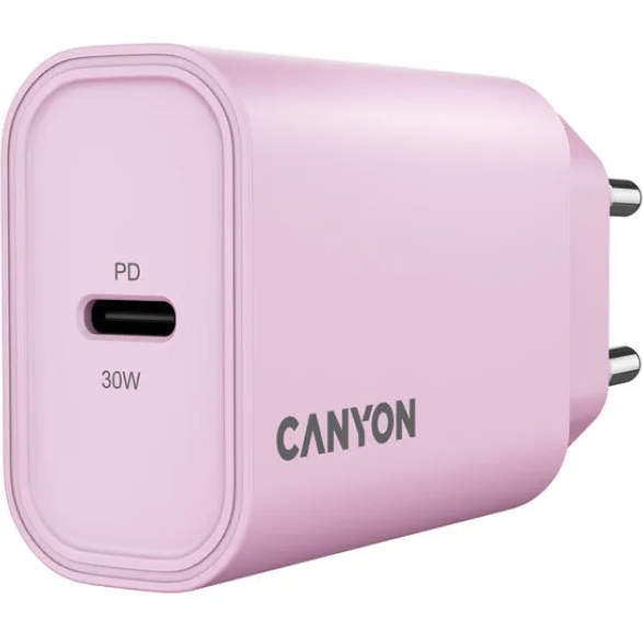 Зарядний пристрій CANYON OnCharge 30CL 30W Pink (CNE-CHA30CLPK) Вихідний роз'єм USB Type-C