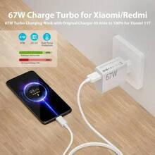 Мережевий зарядний пристрій XIAOMI 67W HyperCharge Type-A White (BHR07SKEU)